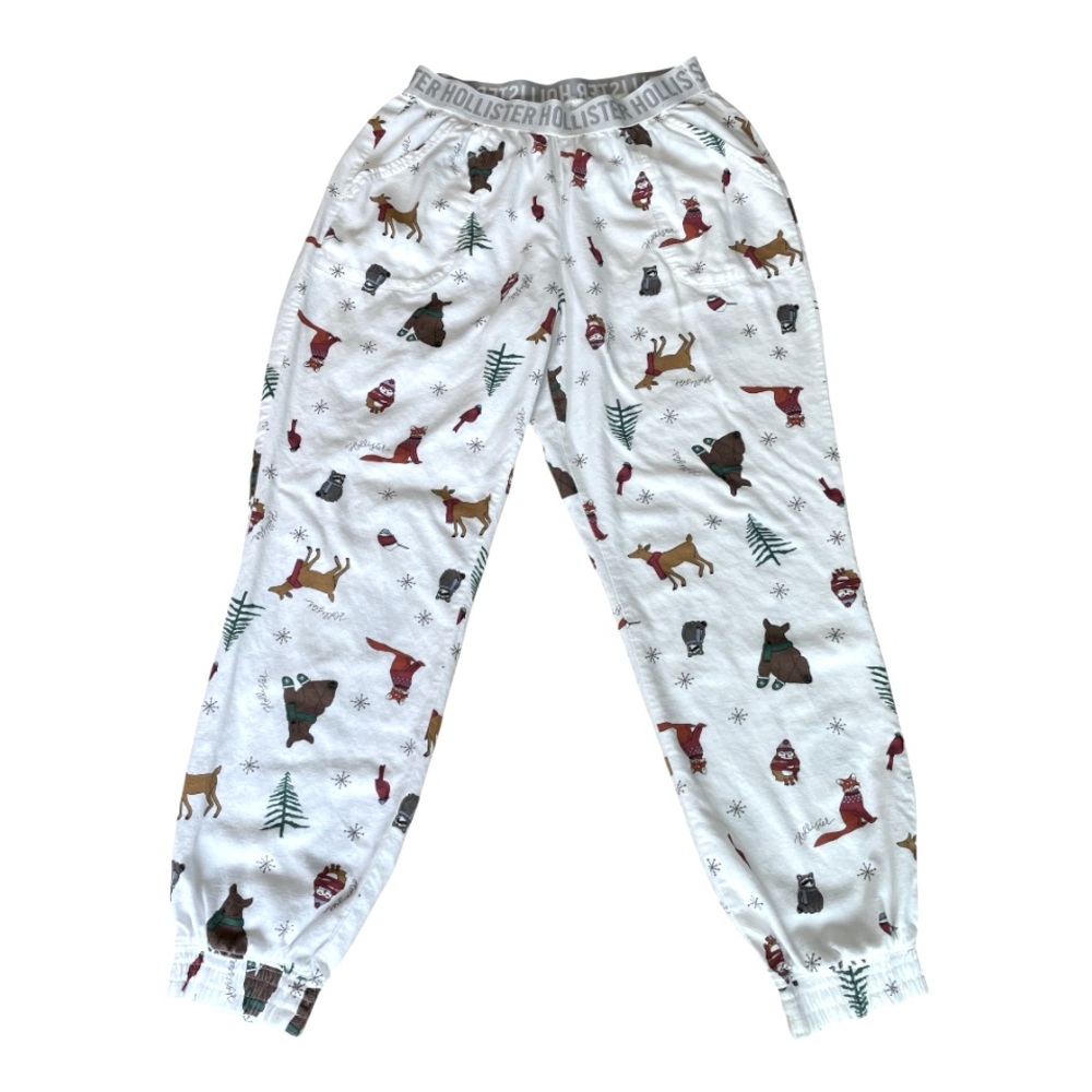 Hollister Sleep Pajama Pants, Winter Print, Size Small